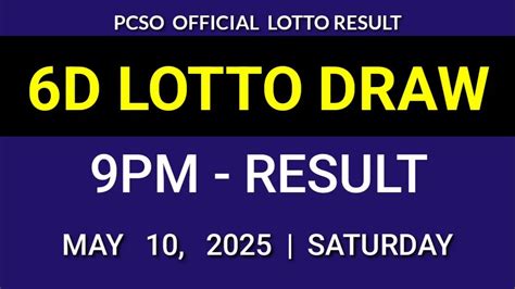 lotto results today 9pm live.